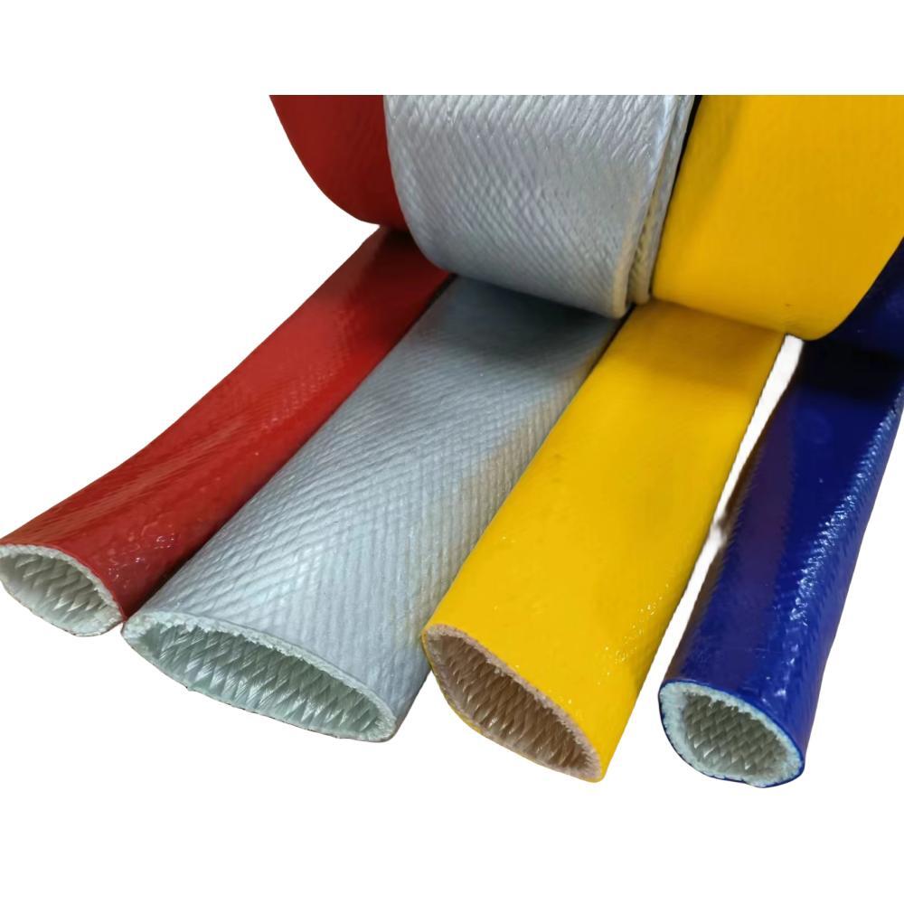 Firesleeve protective cover is silicone rubber braided fiberglass tubing